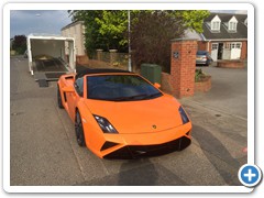 Lamborghini  Gallardo Spyder on its way to t he Paint shop for some TLC
